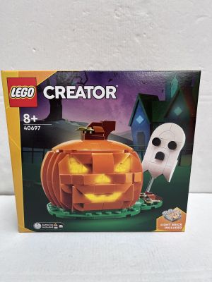 lego creator halloween pumpkin with ghost and ghost face