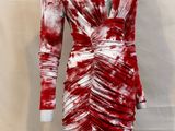 a red and white dress on a mannequin mannequin mannequin mannequin mannequin mannequin mannequin mannequin mann