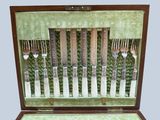 a case that has a bunch of knives inside of it