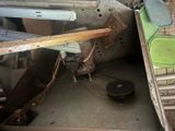 a picture of an old truck with a broken steering