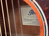 a close up of a guitar with a label on it