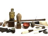 a lot of items that are sitting on a white surface