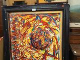 an image of a painting on display in a room with other paintings