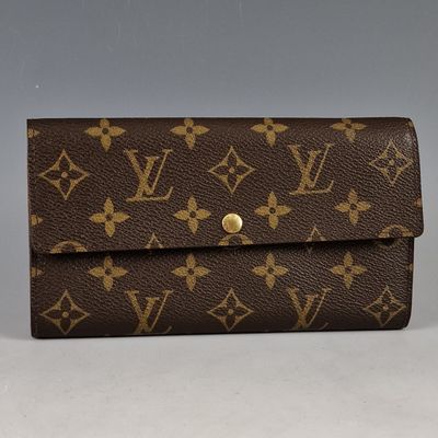 louis vuitton monograme leather long wallet