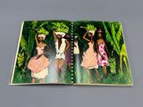 a book with a picture of a group of women in the jungle