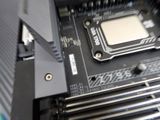 a close up of a motherboard with a cpu on top of it