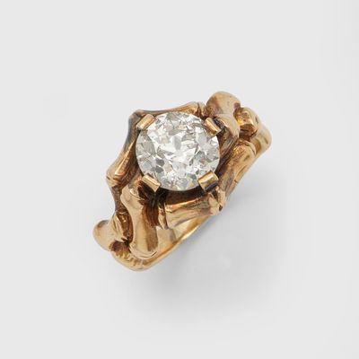 une bague en diamant à une seule pierre, par van cleef