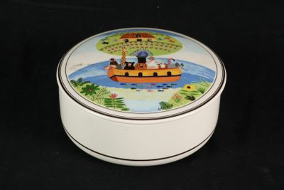 a white box with a picture of a boat on it