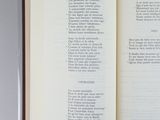 a open book with a poem in it on a table