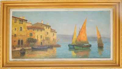 Ecole Moderne Vue de Venise Huile sur toile