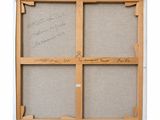an image of a picture of a wooden frame with writing on it