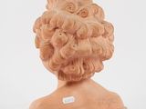 an image of a bust of a woman with curly hair on a white background