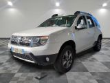a picture of a white dacia parked on a checkered floor