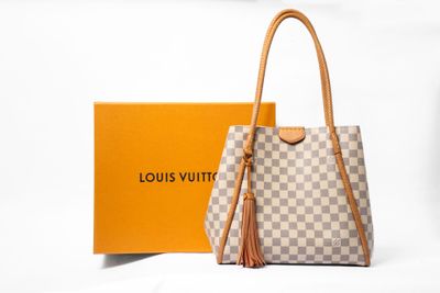 Sac cabas Louis Vuitton en toile Damier et cuir