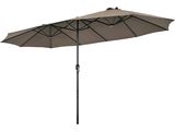 une image représentant un grand parapluie avec un manche noir sur fond blanc