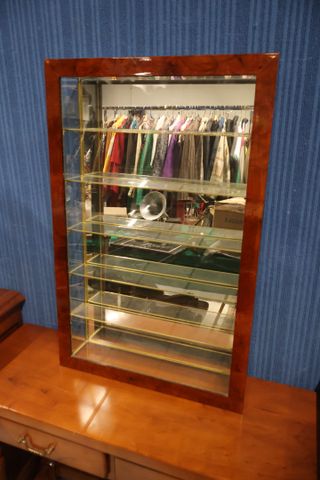 Petite vitrine murale de collection fond miroir, 5 étagères – 84 ...
