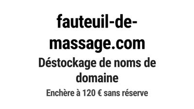 Nom de domaine fauteuil-de-massage.