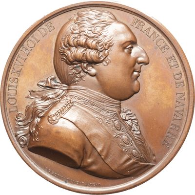une image représentant une médaille de bronze sur laquelle figure le portrait d'un homme