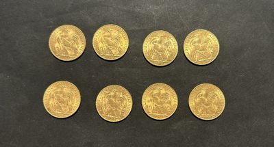 six souverains d'or de l'Empire britannique
