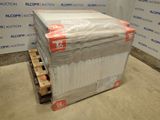 a stack of boxes sitting on a pallet in a warehouse