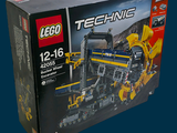 a box of lego technics on a blue background