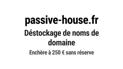 Nom de domaine passive-house.fr.