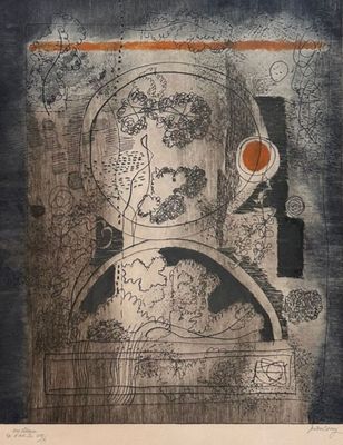 an image of a drawing of a man ' s head with a clock on it