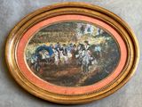 a picture of a painting of a group of people on horseback