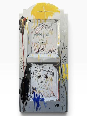 an image of a piece of art with a painting on it