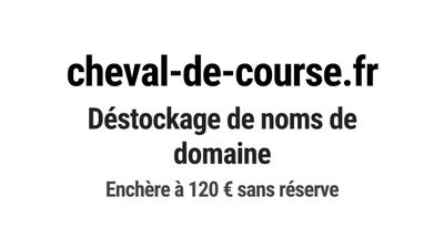 Nom de domaine cheval-de-course.