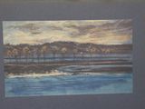 a picture of a picture of a painting of a lake