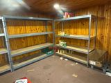 a room with a lot of shelves in it