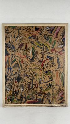 an image of a painting on a white wall in a room