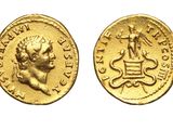 a gold coin with an image of a man on it