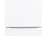 a white refrigerator freezer sitting on top of a white counter