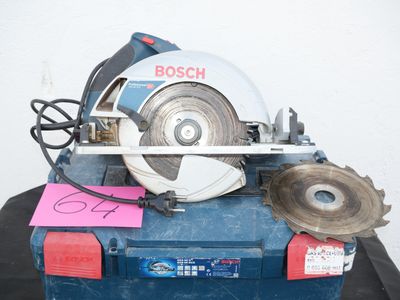 Scie circulaire Bosch GKS 65 GCE en coffret, fonctionne à l'…