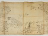 a close up of a piece of paper with drawings on it