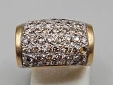 an 18k gold and diamond ring