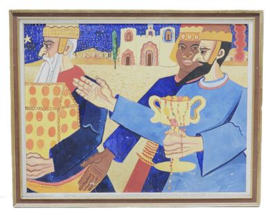 Jacques MOREAU (1943-2001). Les rois mages en Galilée. - Photo 1
