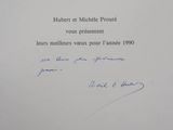 signed autograph of michel michel prouste and his wife in paris, france
