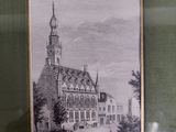 a picture of a building with a clock tower on it