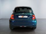 a blue car that is parked in a room