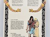 the back cover of a book with a drawing of a man and a woman