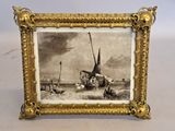 an old picture of a man on a boat in the water