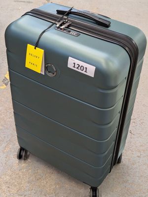 a piece of luggage that is sitting on the ground