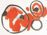 a picture of a child ' s drawing of a man and woman