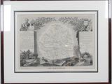une photo encadrée représentant une carte de l'État de New York