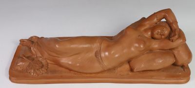 William LOCKERIDGE XXème Odalisque Sculpture en terre cuite …