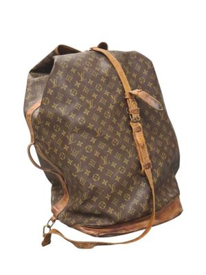 LOUIS VUITTON c. 1996 Sac marin en toile Monogramm et cuir n…