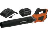 un souffleur de feuilles électrique Black & Decker avec batteries et chargeur